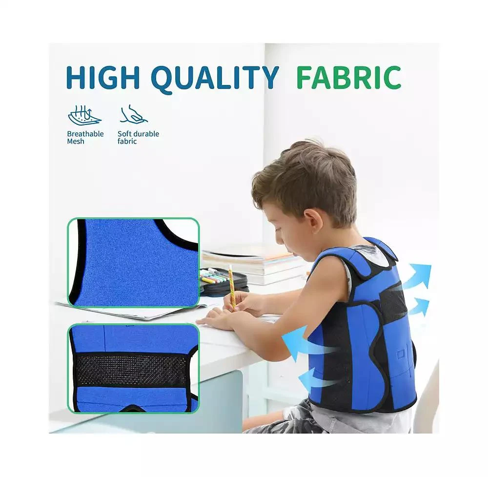 OUTREE Small Blue Weighted Compression Vest for Kids with Sensory Needs 7