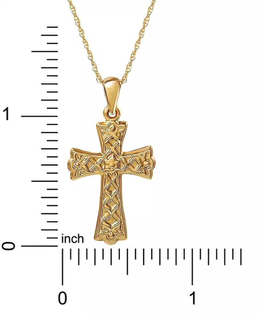 Giani Bernini Ornate Flared Cross 18" Pendant Necklace in 18k Gold-Plated Sterling Silver, Created for Macy's 4