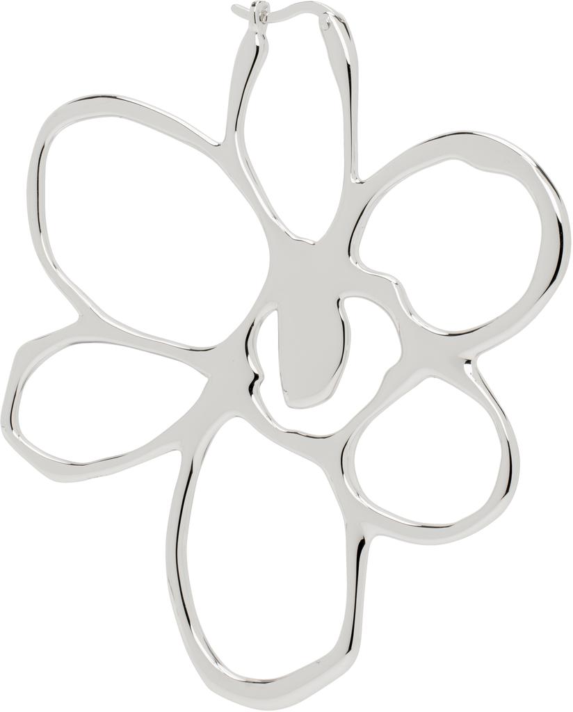 Perks and Mini Silver Rough Gesture Frame Single Earring