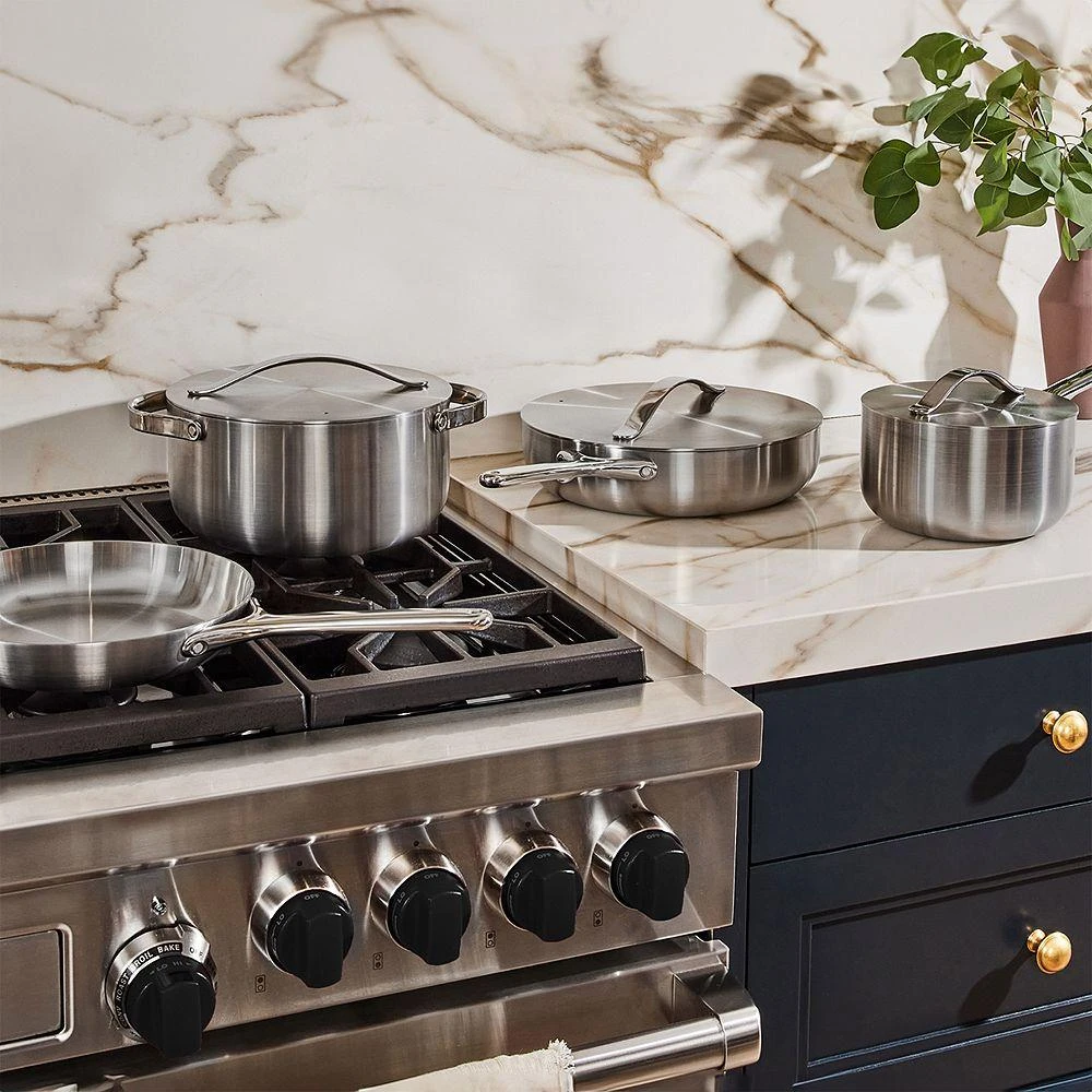 Caraway 12-Piece Stainless Steel Cookware Set 5