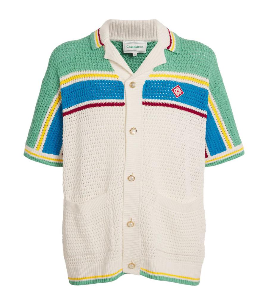 Casablanca Crochet Tennis Shirt