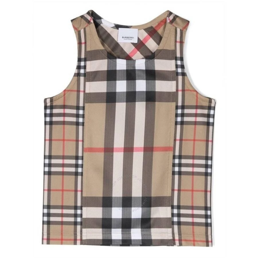 Burberry Boys Vintage Check Pattern Sleeveless Top 1