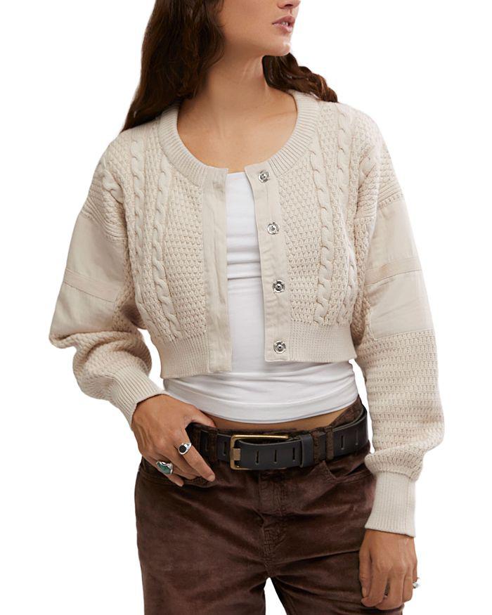 Free People Heritage Crewneck Cardigan Sweater