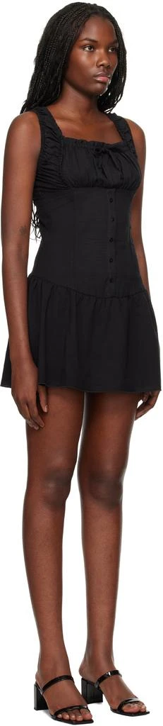 Frankies Bikinis Black Christa Ruffle Minidress 2