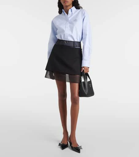 Prada Flou Small leather tote bag 5