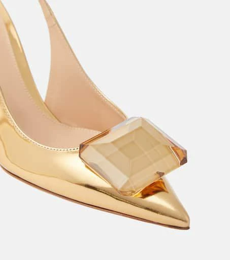 Gianvito Rossi Jaipur metallic leather slingback pumps 6