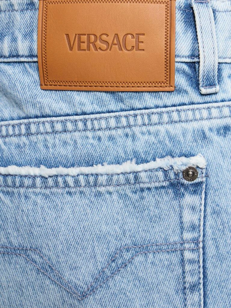 VERSACE Stonewashed Denim Straight Jeans 3