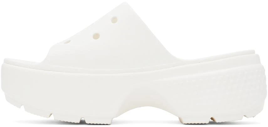 Crocs White Stomp Slides 3