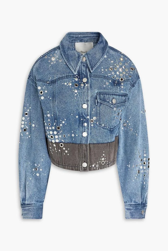 3.1 Phillip Lim Liberty embellished two-tone denim jacket 1