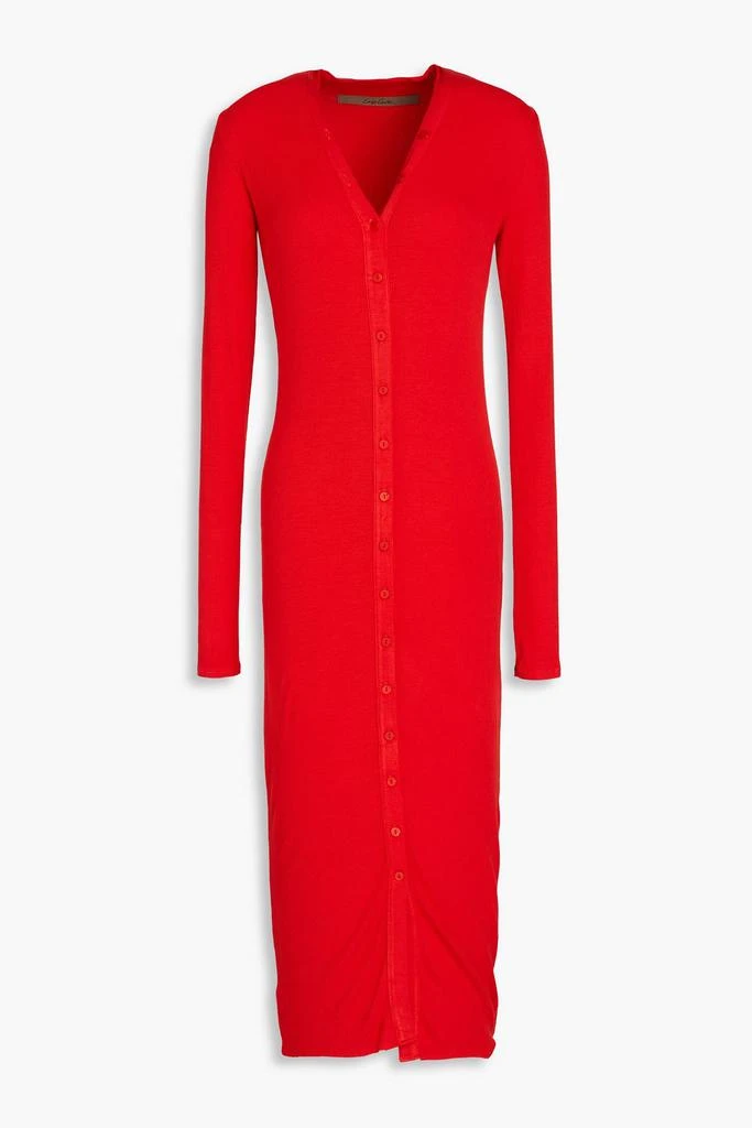 Enza Costa Ribbed jersey midi dress 1