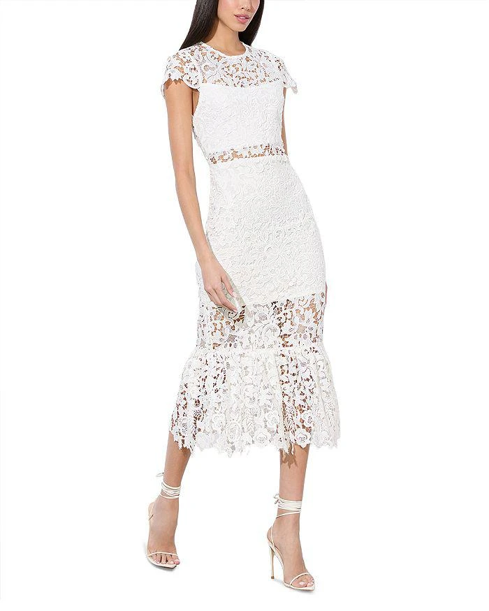 Alice + Olivia Clover Open Back Lace Dress 4