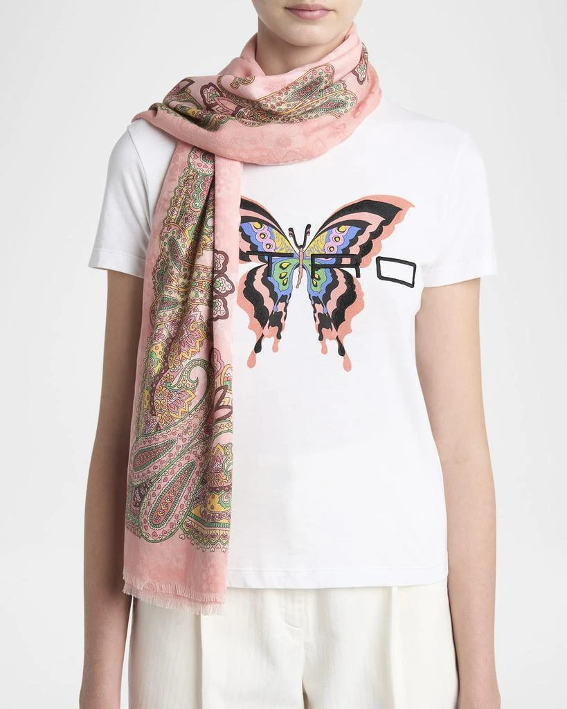 ETRO Boheme Paisley Border Scarf 3