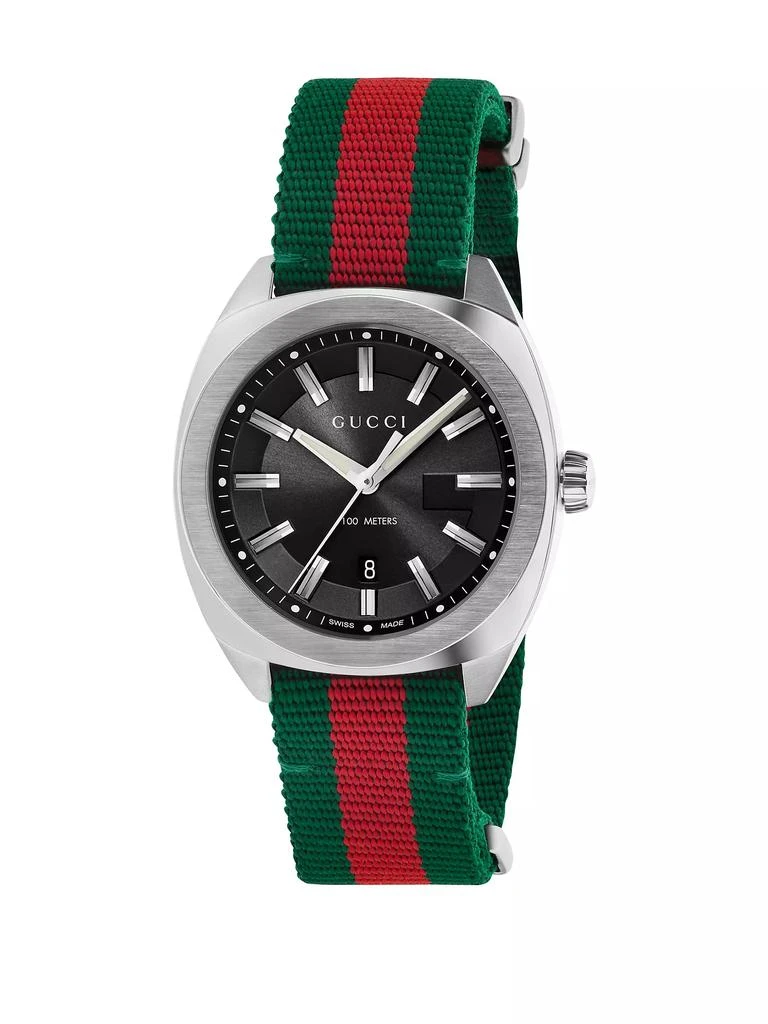 Gucci Stainless Steel & Nylon Web Watch 1