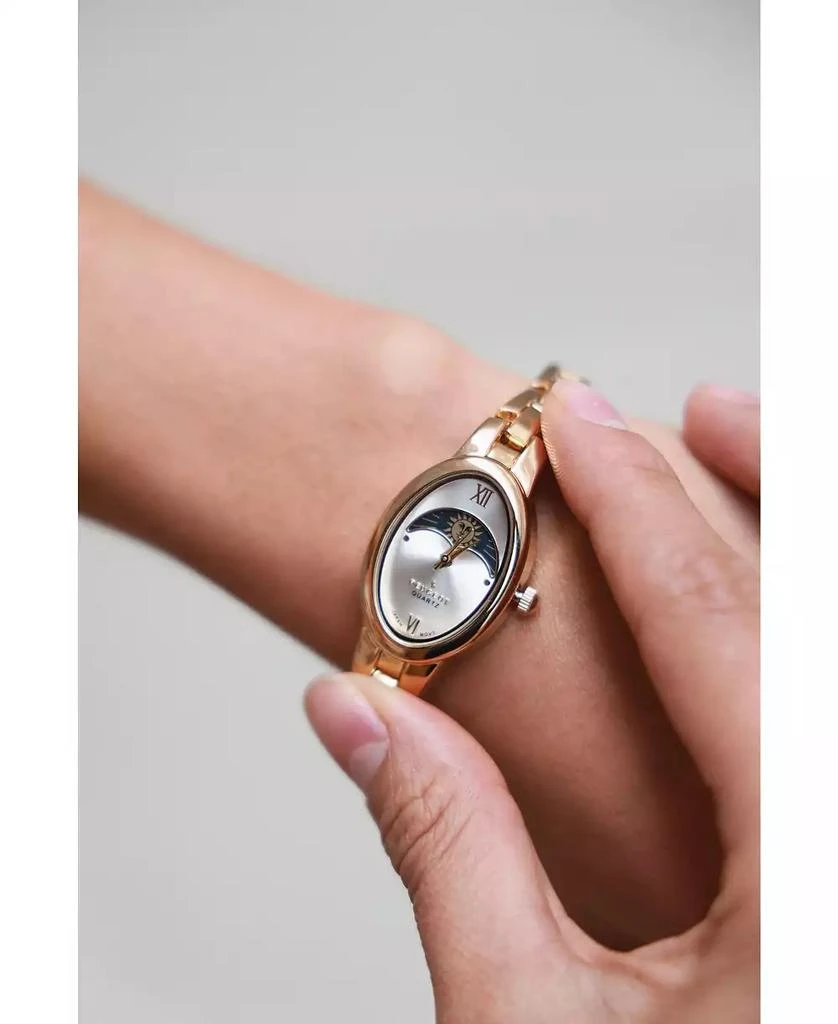 Peugeot Women
s Gold 30x25mm Sun Moon Dial Link Bracelet Watch 7