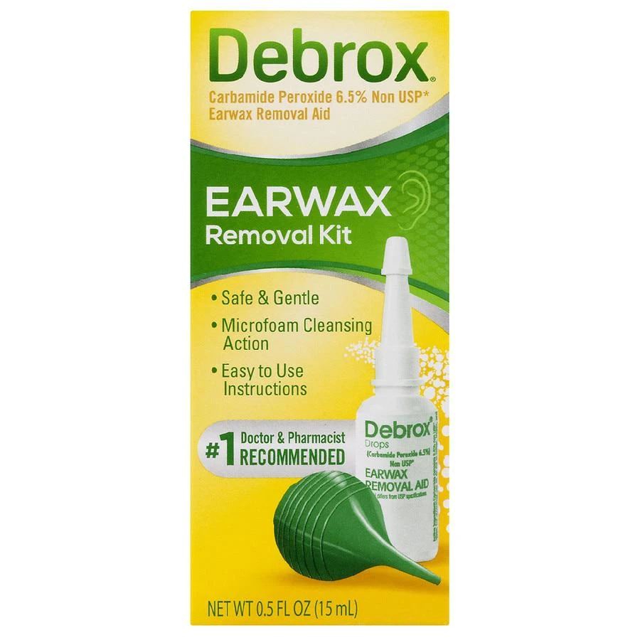 Debrox Earwax Removal Kit, Ear Drops and Bulb Ear Syringe 4