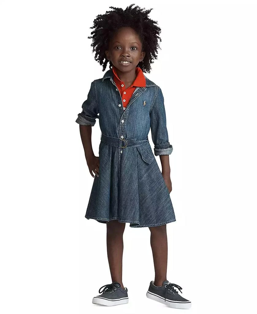 Ralph Lauren Toddler and Little Girls Belted Cotton Chino Shirtdress