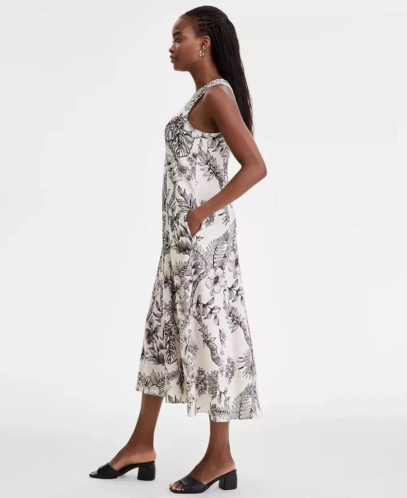 London Times Women's Godet Floral-Print V-Neck A-Line Dress 3