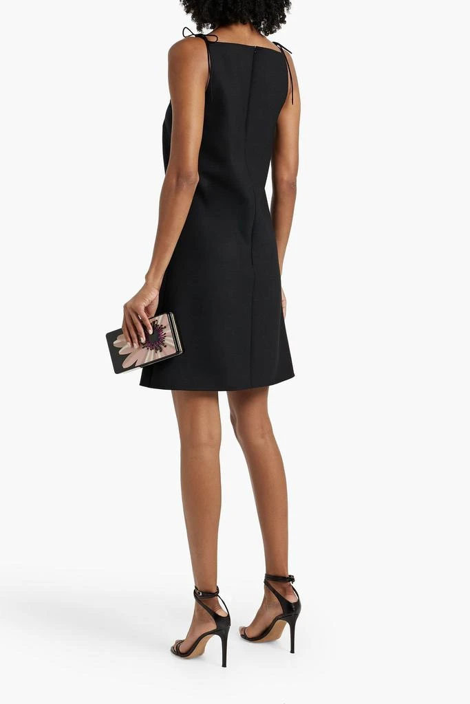 Oscar de la Renta Guipure lace-trimmed wool-blend mini dress 3