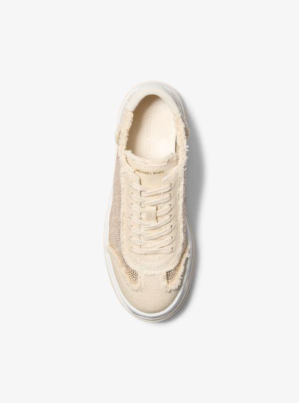 Michael Kors Hayes Embellished Linen Blend Sneaker 3