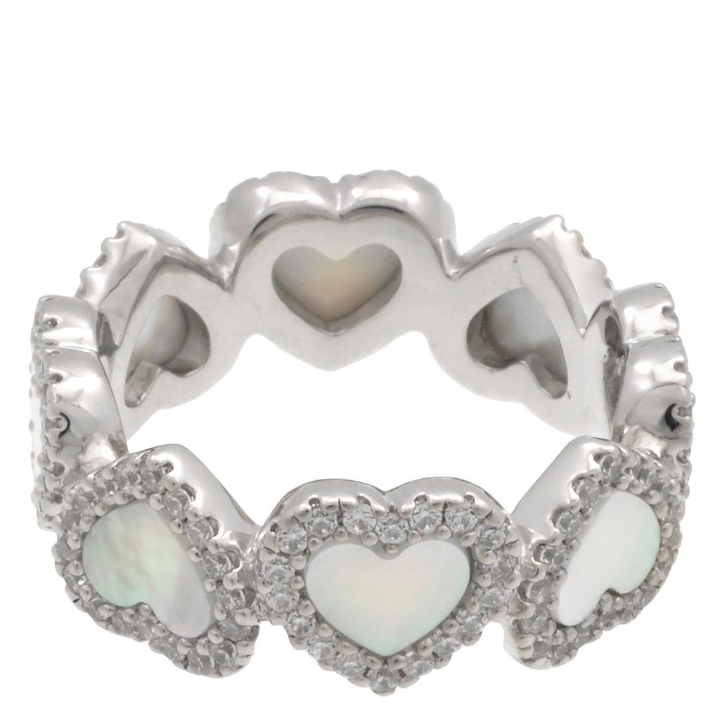 apm Monaco ハートモチーフ リング シルバー サイズ54・指輪 APM Monaco Heart Pave Sterling Silver Ring, Size 54 – On Sale Now