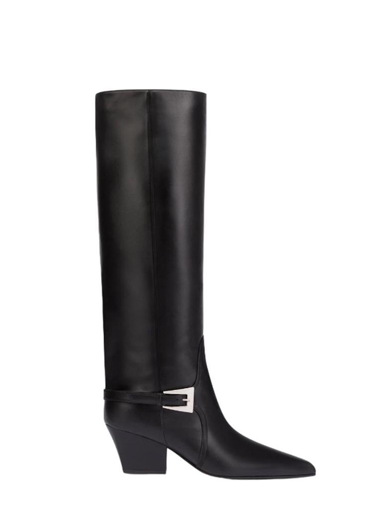 ショートブーツ・ブーティ PARIS TEXAS JANE BUCKLE SMOOTH LEATHER BOOTS PARIS TEXAS Jane buckled leather knee boots | NET-A-PORTER
