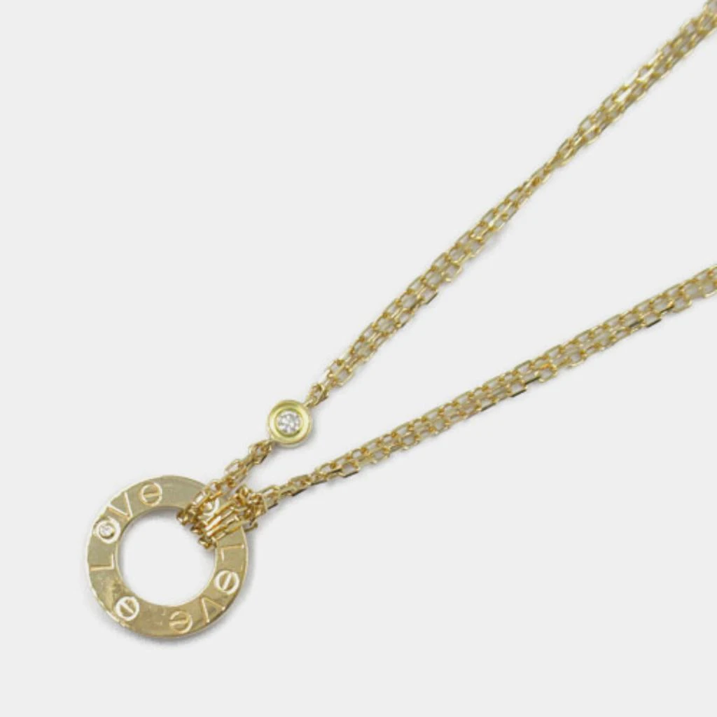 Cartier Cartier 18K Yellow Gold Diamond Love Circle Necklace  1
