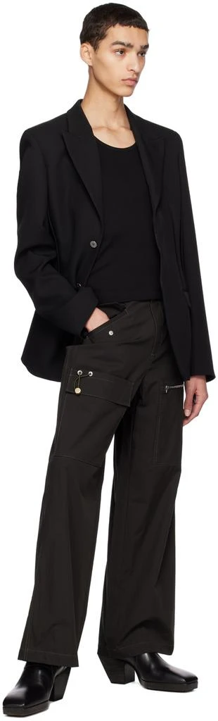 lee black dress pants Black Straight-Leg Dress Pants