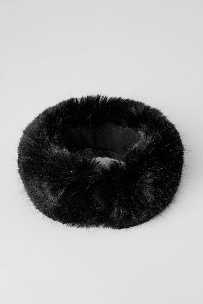 Alo Faux Fur Wintersun Headband - Black 3