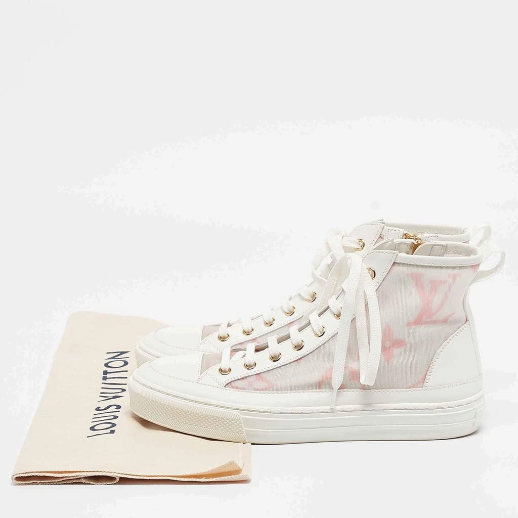 Louis Vuitton Louis Vuitton White Leather Mesh and Leather Stellar Sneakers Size 37.5 9