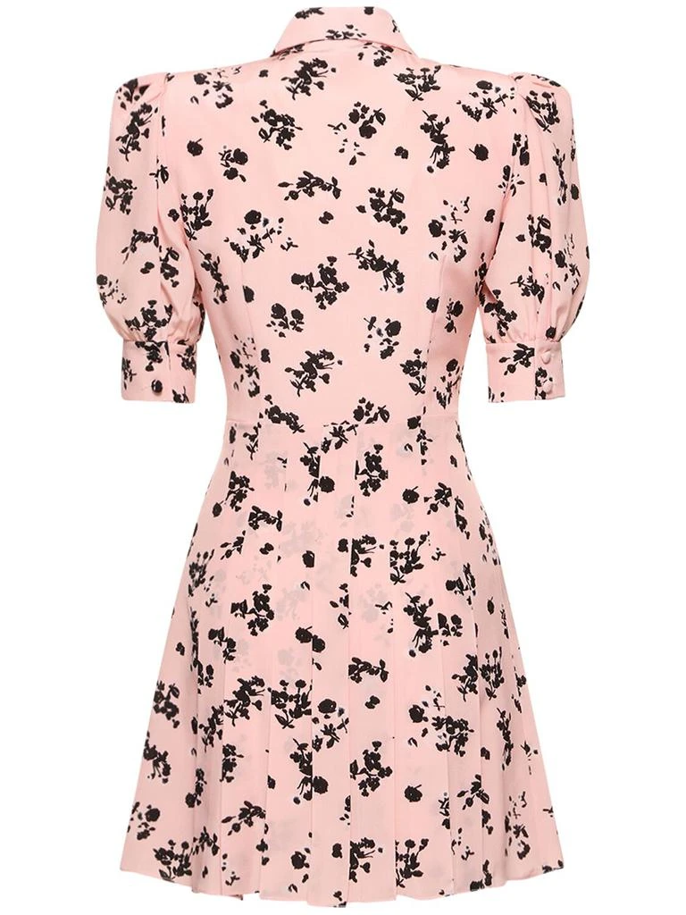 ALESSANDRA RICH Printed Silk Short Sleeve Mini Dress 4