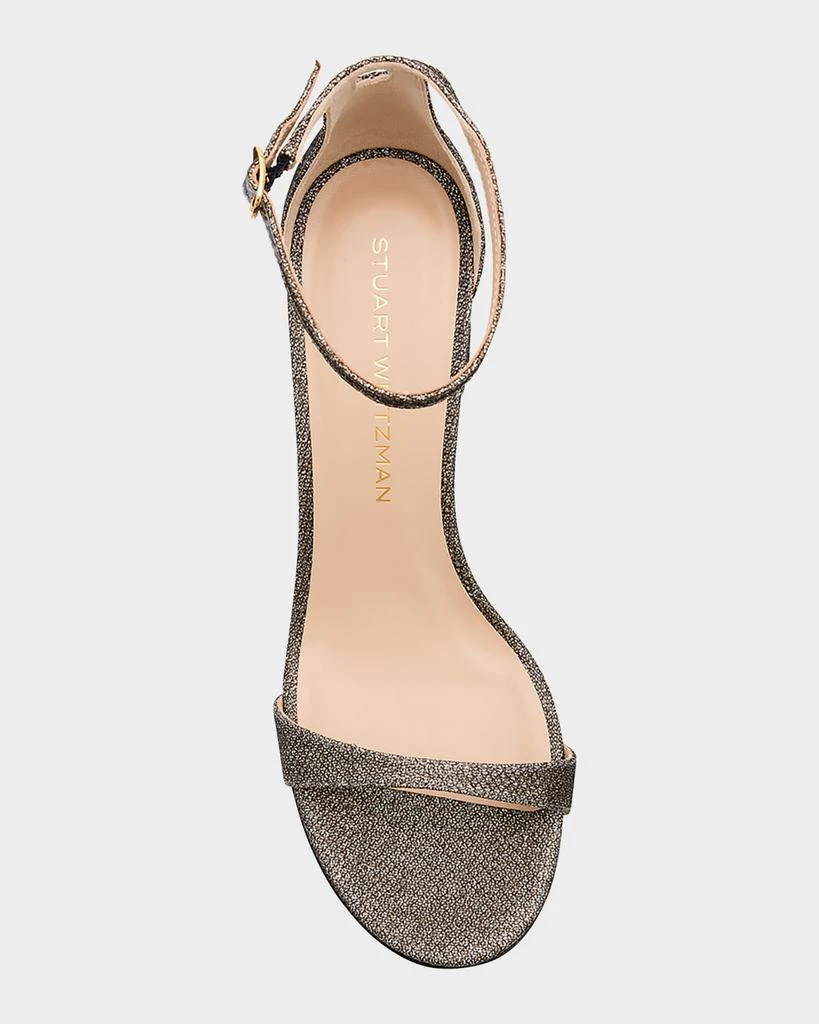 Stuart Weitzman Nudist 75mm Metallic Block Sandals 5