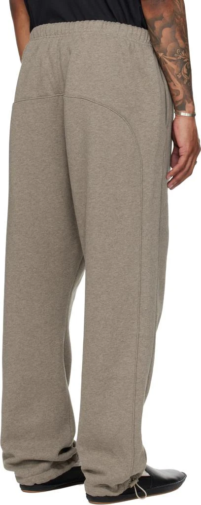 Essentials Brown Relaxed Fleece Piping Sweatpants 3