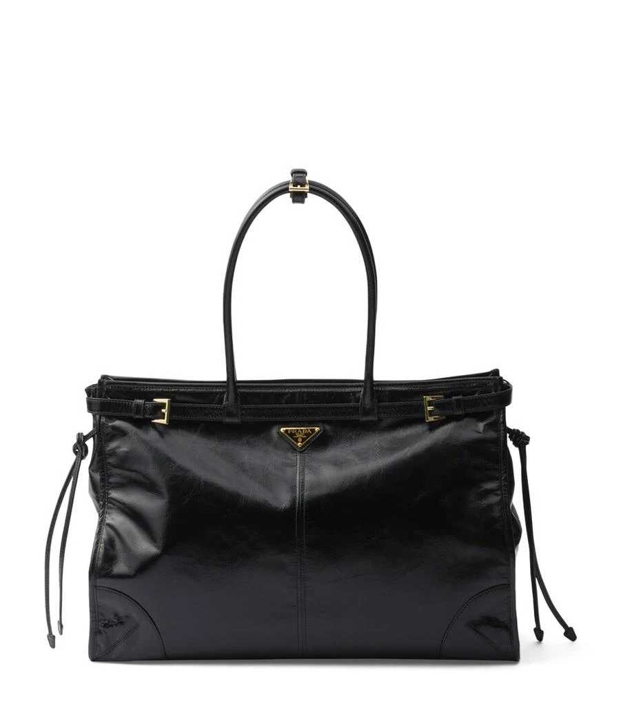 Prada Large Leather Bonnie Top-Handle Bag 1