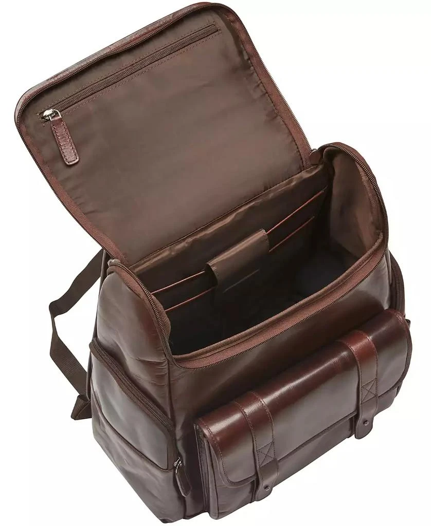Mancini Leather Goods Men's Buffalo Backpack with Zippered Laptop, Tablet Compartment 4