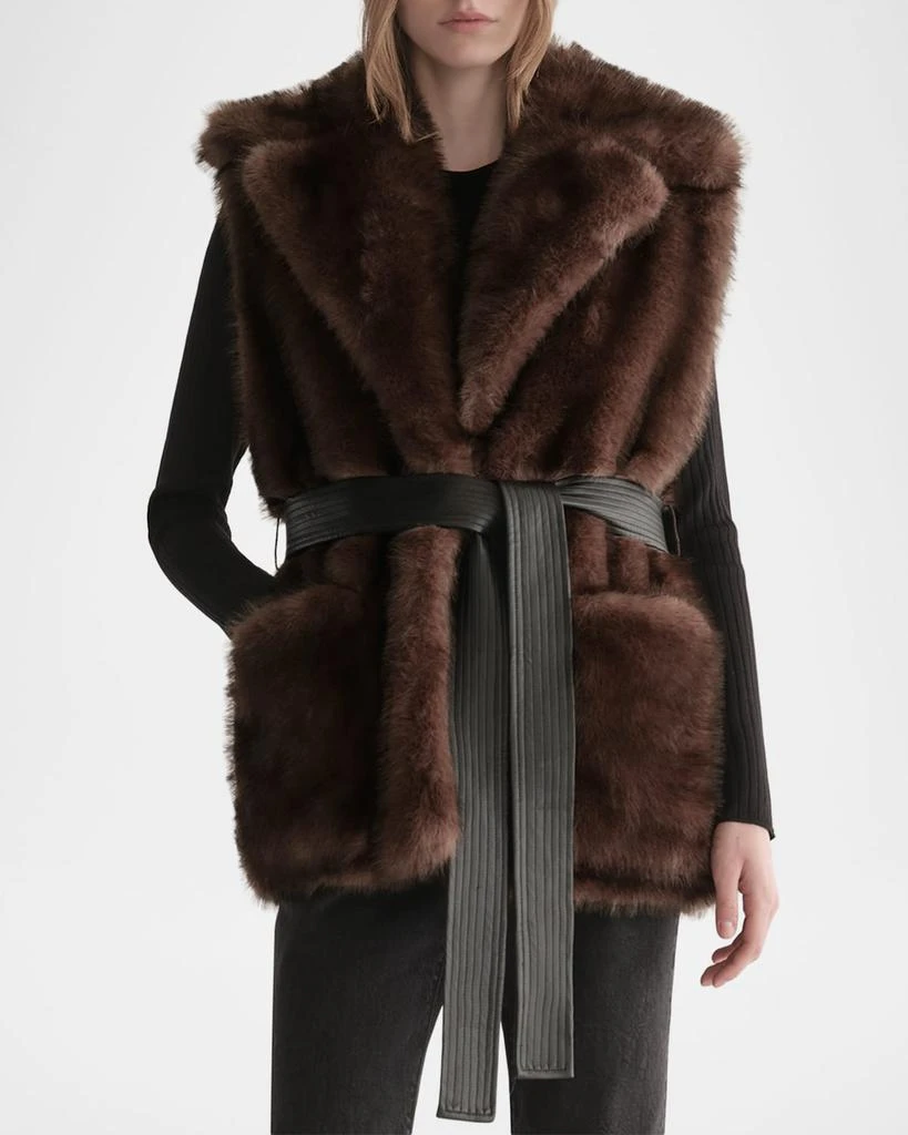 A.L.C. Devon Faux Fur Vest 4