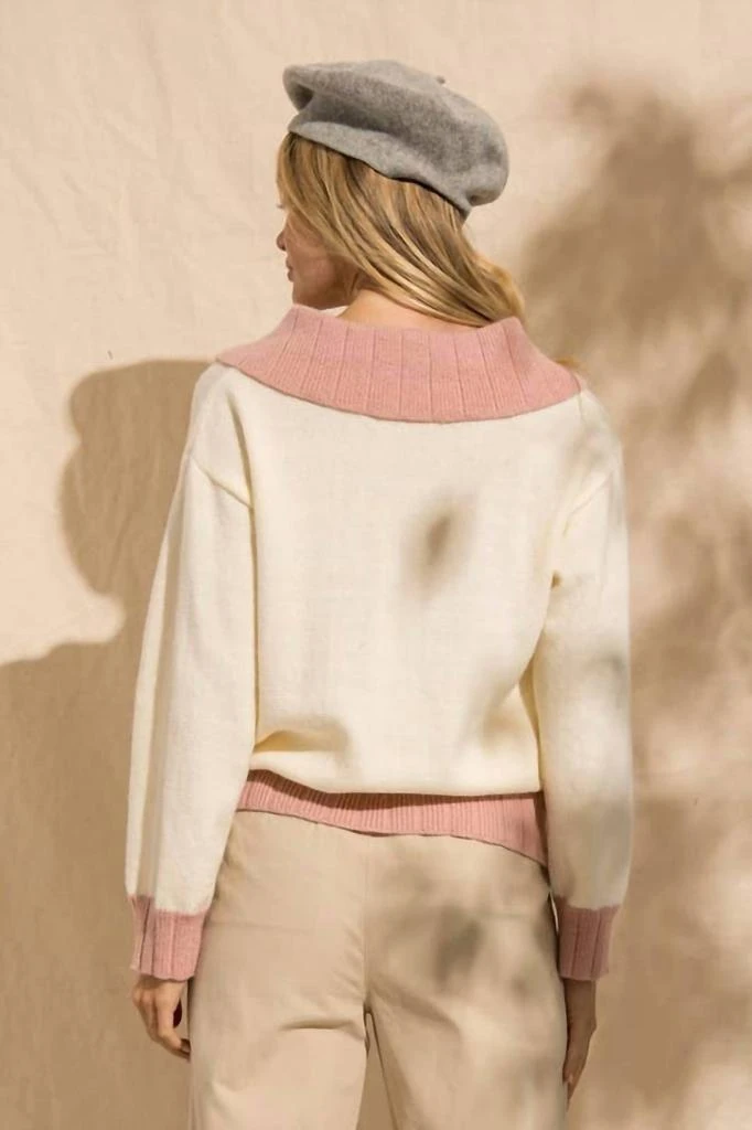 PAPERMOON Papermoon - Jessi Colorblock Zip Sweater 3