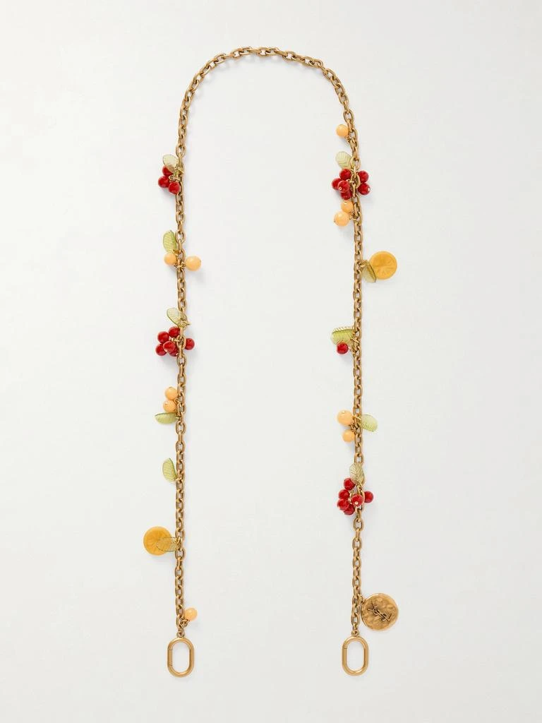 Yves Saint Laurent Gold-tone And Resin Bag Charm