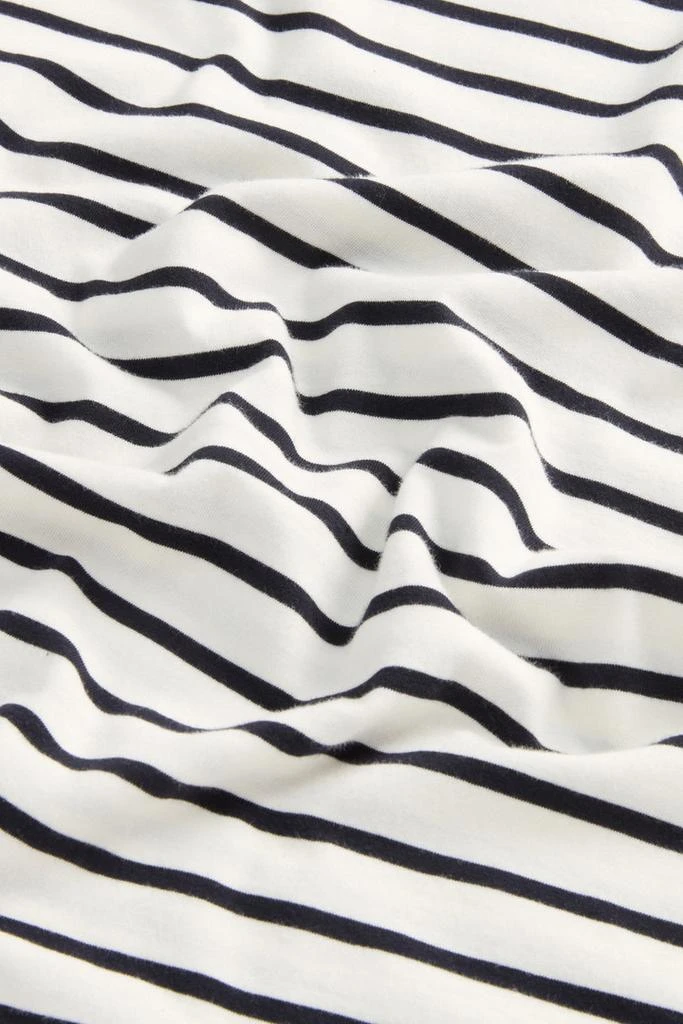Woolrich Striped Pure Cotton T-Shirt with Logo - Men - White 7