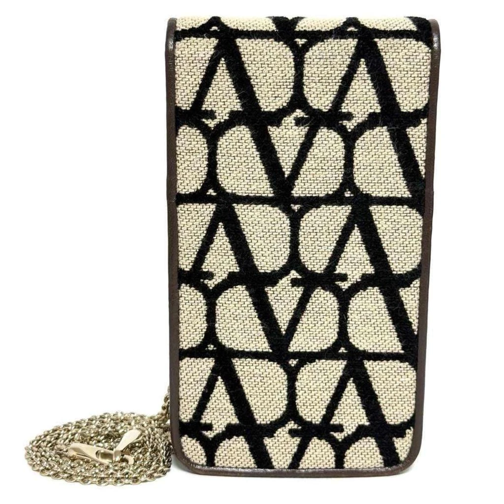 Valentino Leather Canvas Metal Pouch Shoulder Bag (Pre-Owned) 2