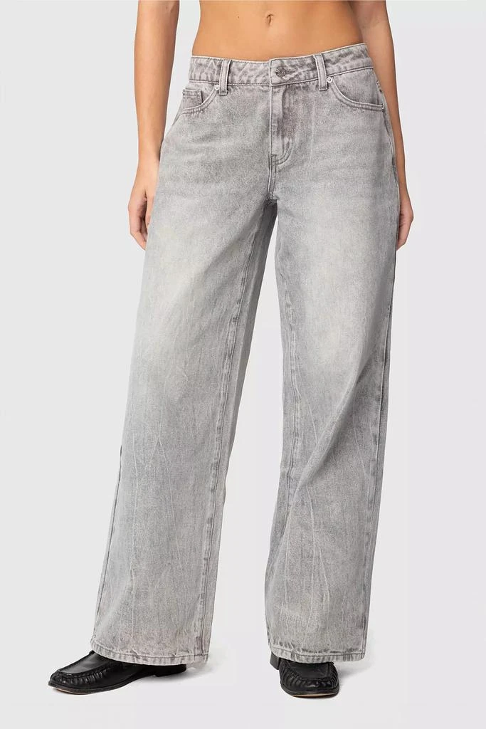 Edikted Edikted Magda Low Rise Acid Wash Jeans 1