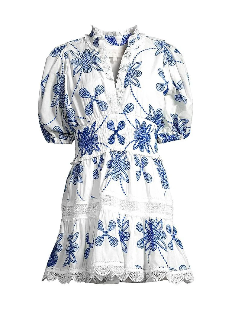 Waimari Eternus Pauline Embroidered Puff-Sleeve Minidress 1