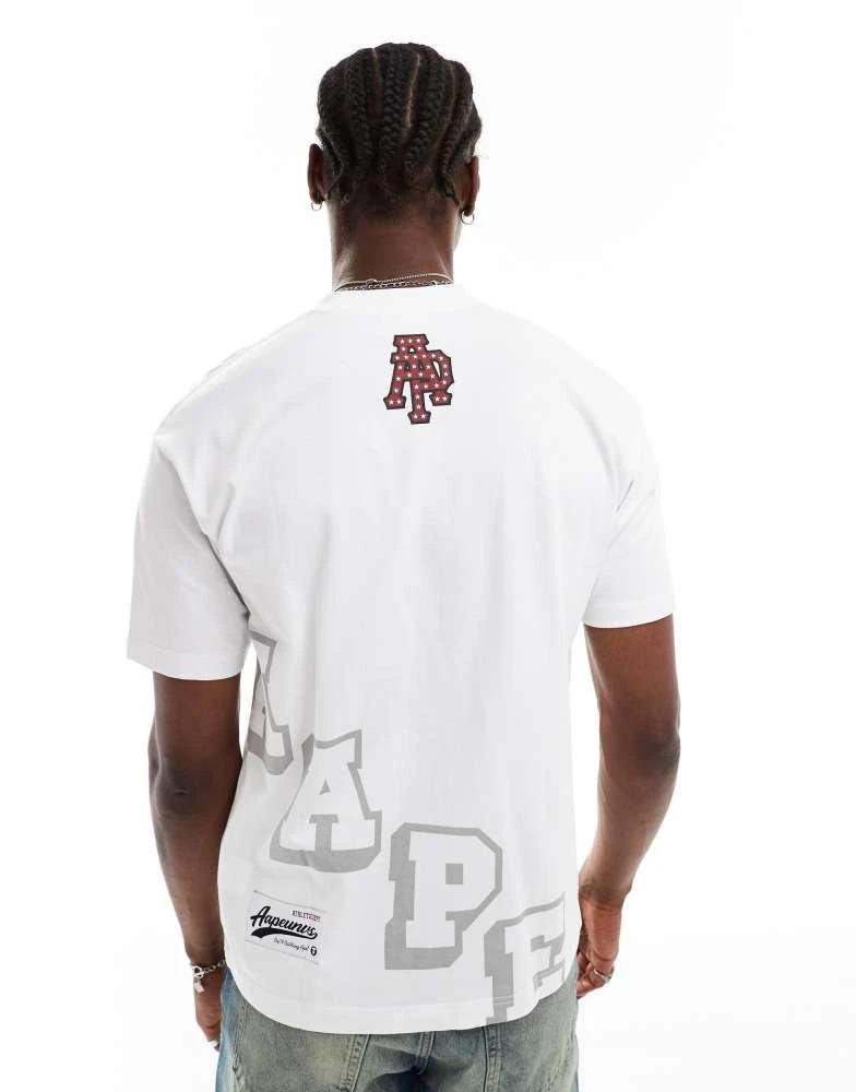 AAPE Aape By A Bathing Ape motif logo t-shirt in white 3