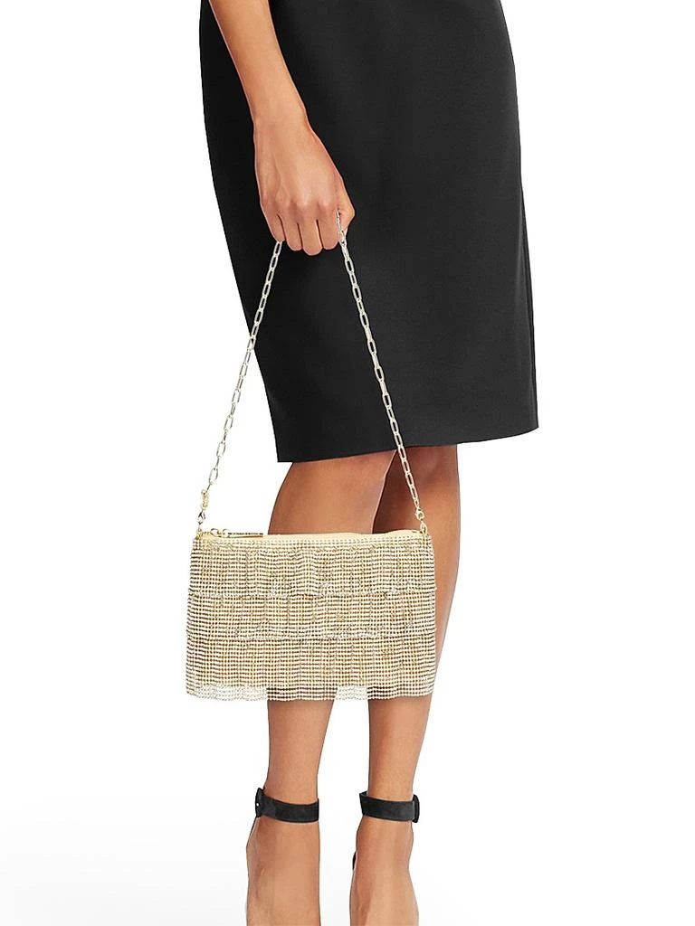 Whiting 
Davis Chloe Brass Mesh Crossbody Bag 2