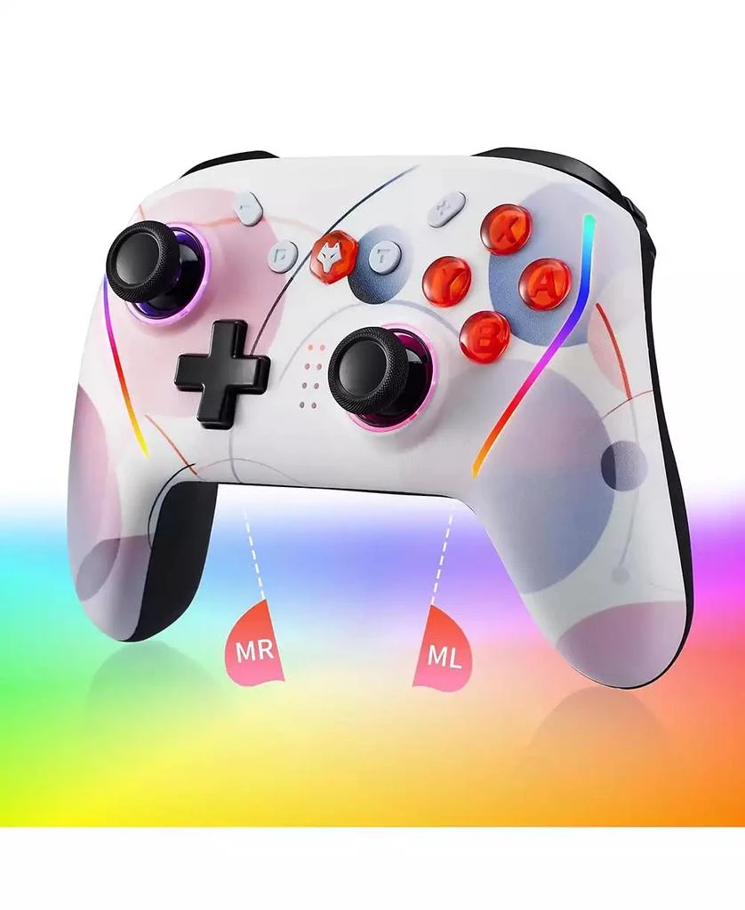 NBCP Wireless Switch 2 Pro Controller with Back Buttons, RGB 7-Color Light, 6-Axis Gyro, TURBO, One-Touch Start, Compatible with Switch, Android, iOS, PC