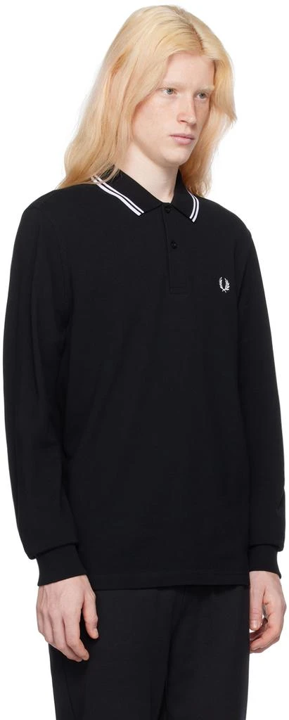 Fred Perry Black 'The Fred Perry' Long Sleeve Polo 2