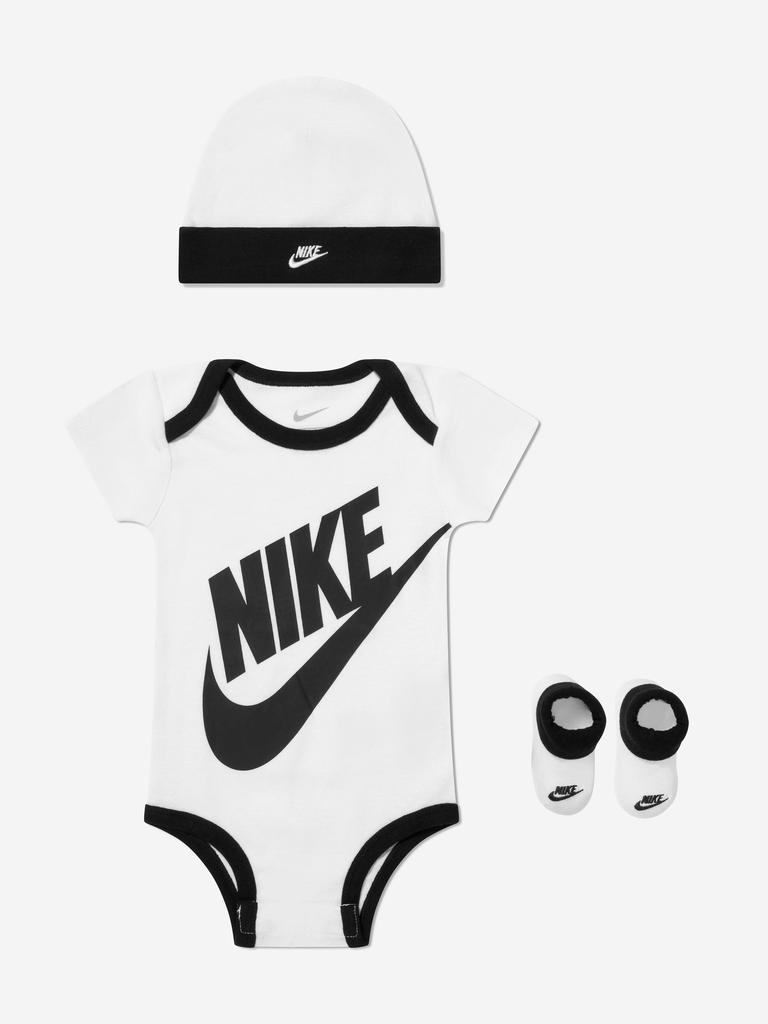 NIKE Nike Baby Boys Futura Logo Box Bodysuit Set in White