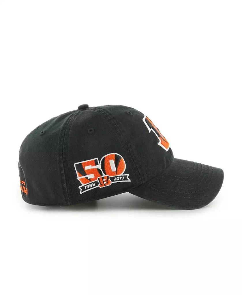47 Brand Men's Black Cincinnati Bengals Sure Shot Franchise Fitted Hat 4