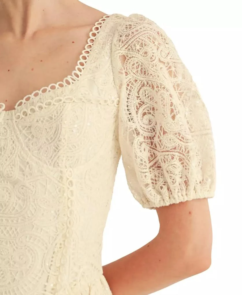 AROSE STUDIO, INC Women
s Amaline Balloon Sleeve Sweetheart Neck Mini Dress 8