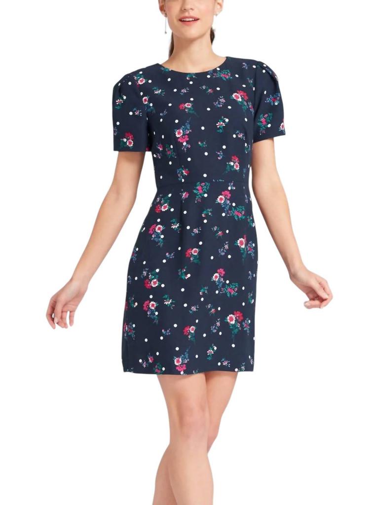 Draper James Draper James - Bouquet Dot Floral Structured Sleeve Dress