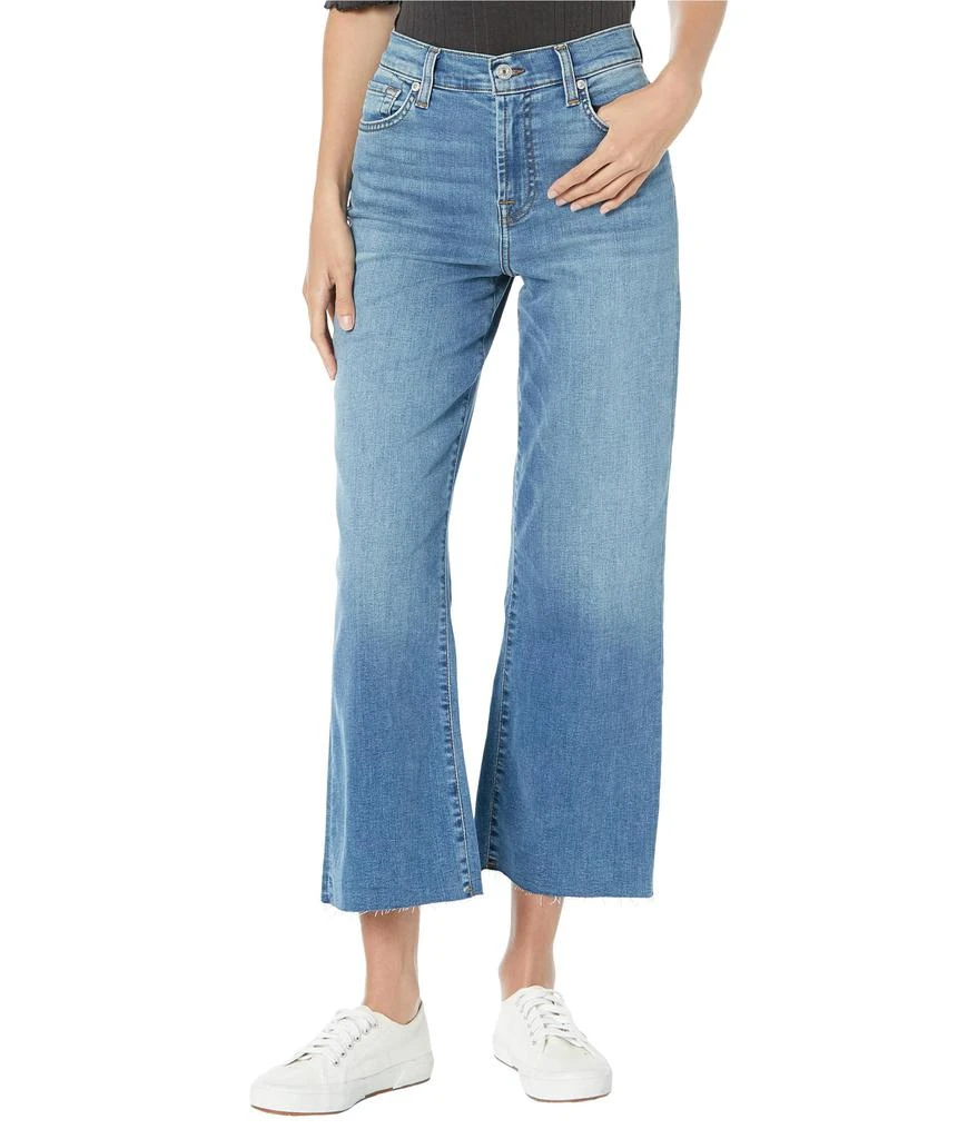 7 For All Mankind Cropped Alexa in Sapphire Blue 1